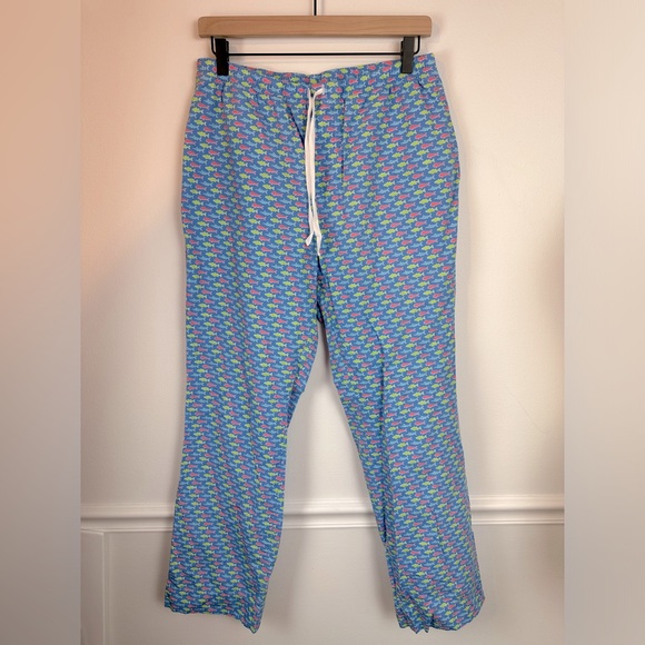 VINEYARD VINES Mens Blue Fish Pajama Pants Drawstring Elastic Waist | Size Small - Picture 1 of 12